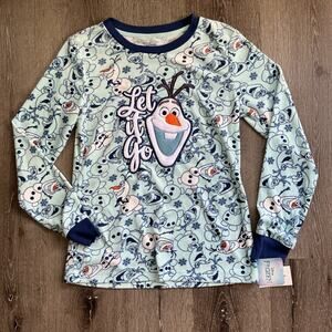 NWT Let it Go Frozen Olaf‎ Fleece Long Sleeve Adult Medium Soft Cozy Elsa